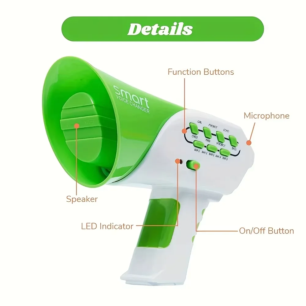 Children's Voice Changer Toy - Handheld Speaker with 7 Sound Effects & 5 DIY Rhythms | Ideal for Birthday Parties, Pranks view 5