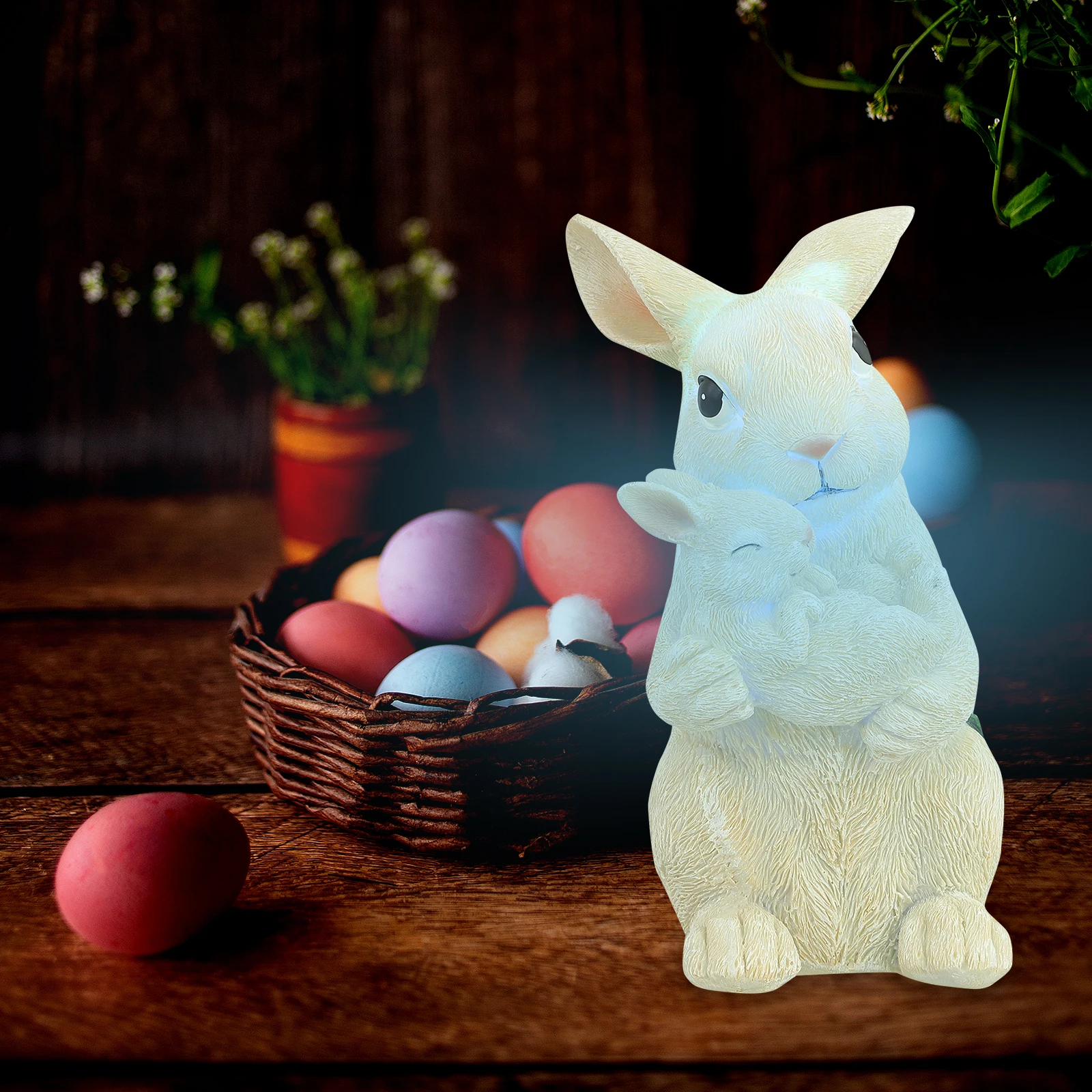 

Solar Rabbit Light Resin Decoration Outdoor Garden Lights Solar Powered Night Daytime Small Compact Lightweight Yard Lighting