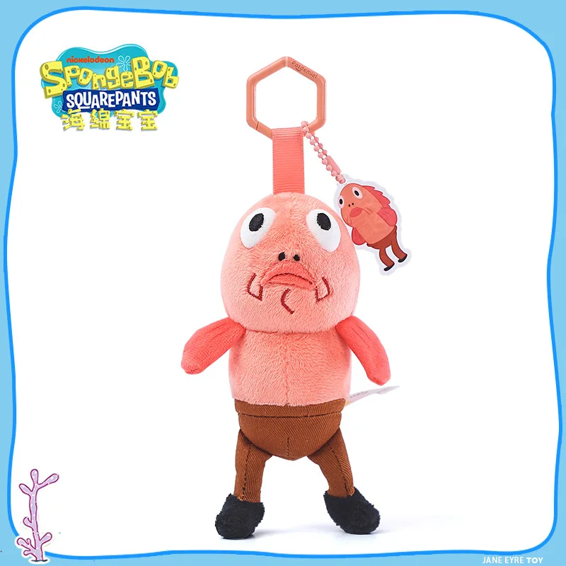 Originele SpongeBob Passer-by Fish Pluche Sleutelhanger, Complete Collectie Serie Tasbedelhanger, Schattig Cartoonfiguur Ornament, Col