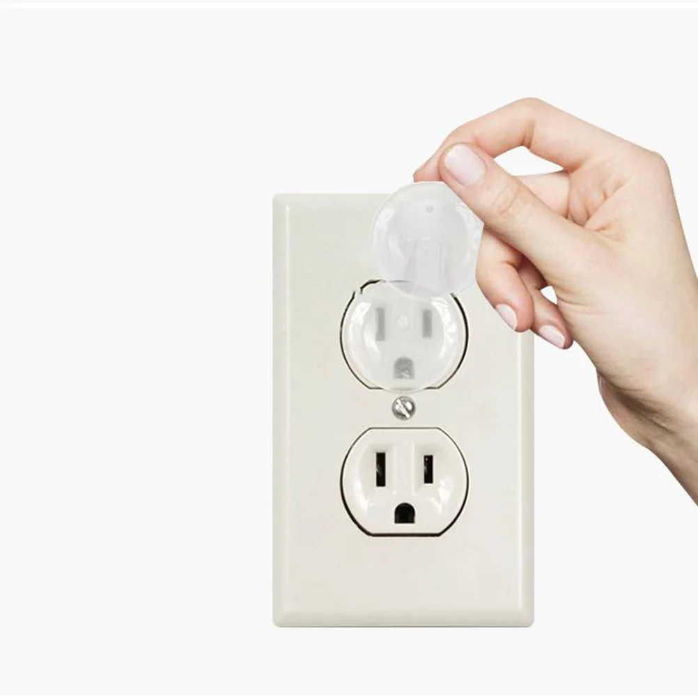 32 قطعة غطاء مقبس الطفل حماية موثوقة للمنافذ الكهربائية سهلة فتح مقبض غطاء مقبس السلامة المنزلية