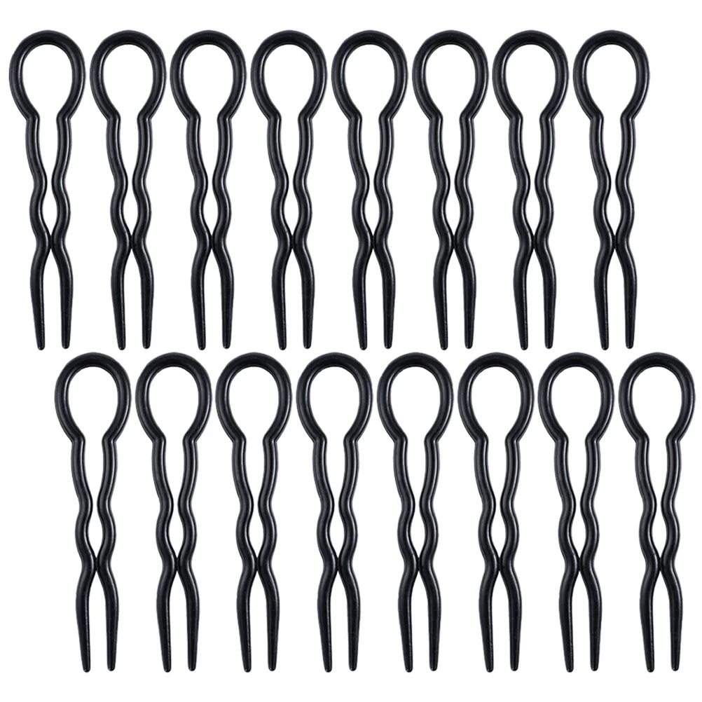 

24pcs U-shaped Hair Forks Black Styling Tools Women Accessories Hairpins Buns French Sticks Girls HairDecoration