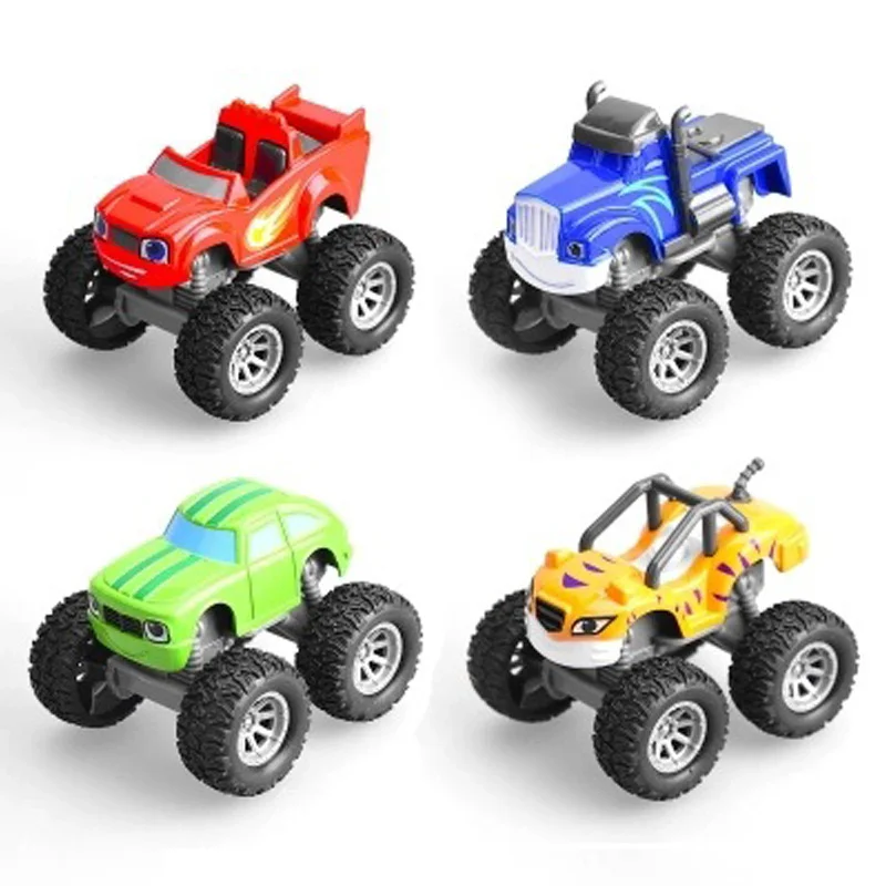 Monsters Machines Alloy Car Toys Russian Classic Blaze Model Vehicles Truck Racer Cartoon Figure Game for Kids Birthday Gifts