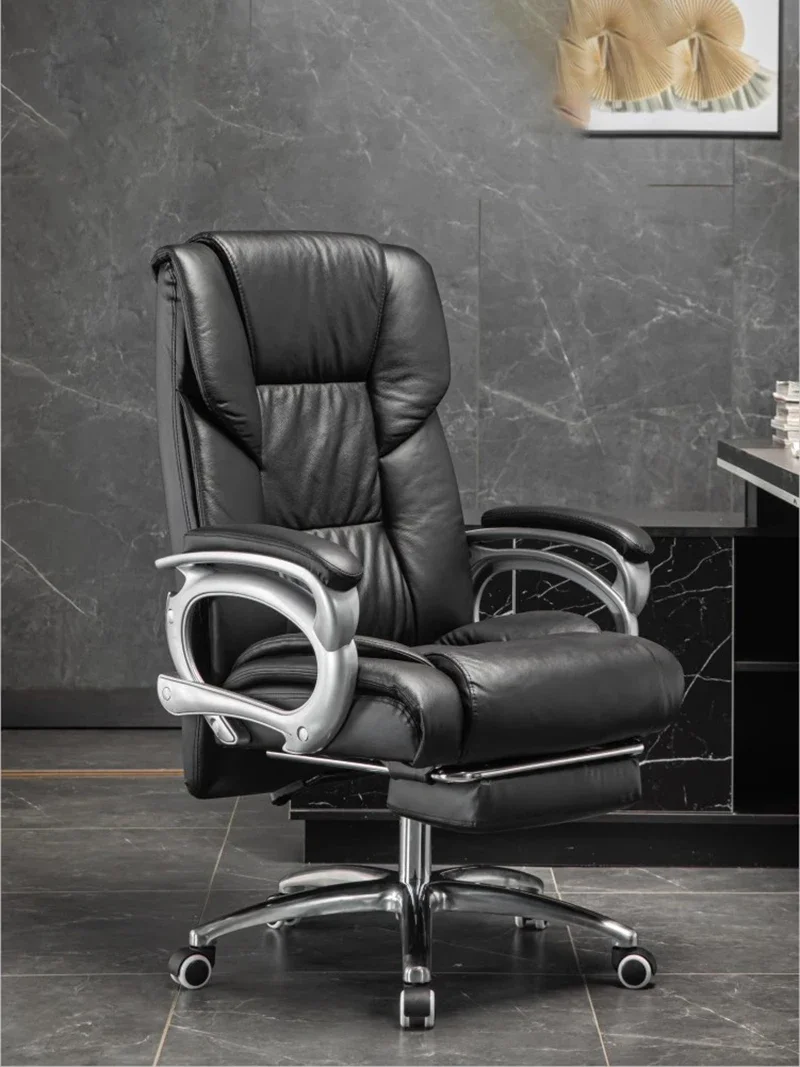 Electric Massage Office Chair Luxurious Leather Comfort Home Gaming Chair Bedroom Backrest Silla De Escritorio Office Furniture