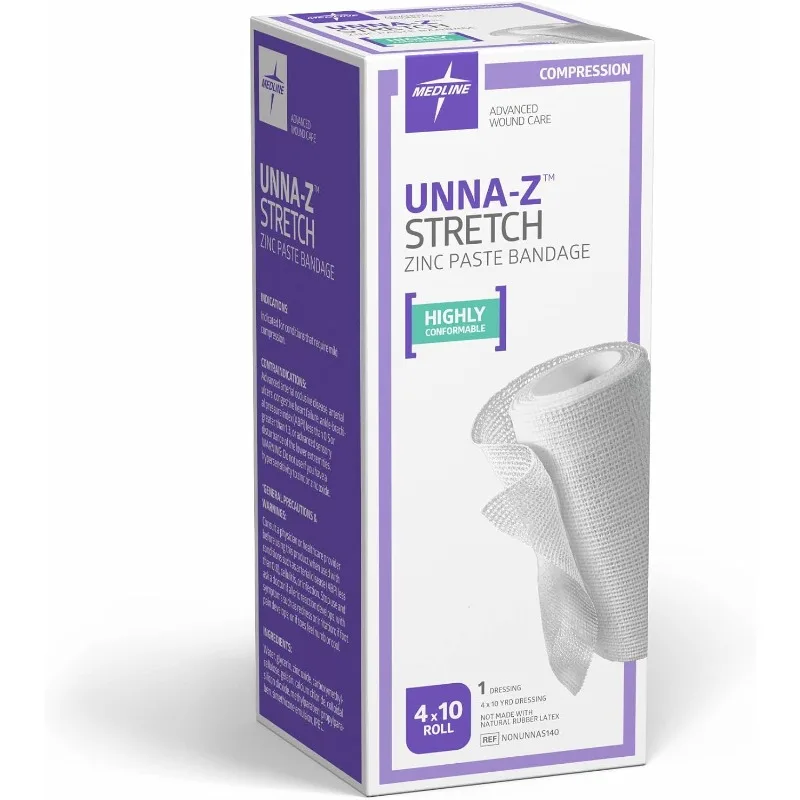

Medline NONUNNAS140 Unna-Z Stretch Elastic Zinc Oxide Bandage