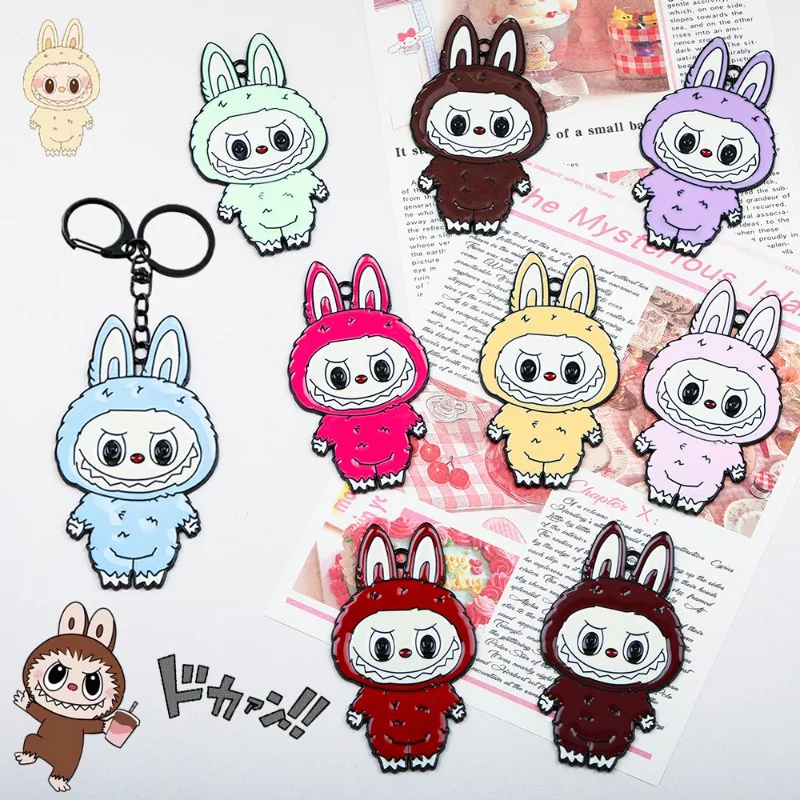 

Popular Anime Labubu Alloy Charms Color Dripping Oil Handmade Earrings Phone Chains Bag Hanging Keychain Material accessory