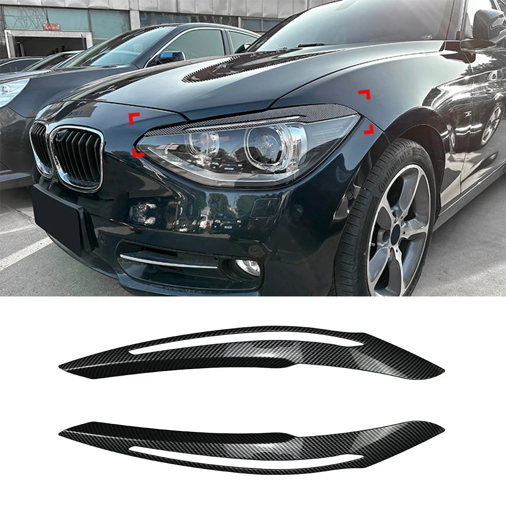 

2Pcs Car Headlights Eyebrow Eyelids Trim Cover For BMW 1 Series F20 F21 2011-2014 Car Stickers Eyelids Trim Cover