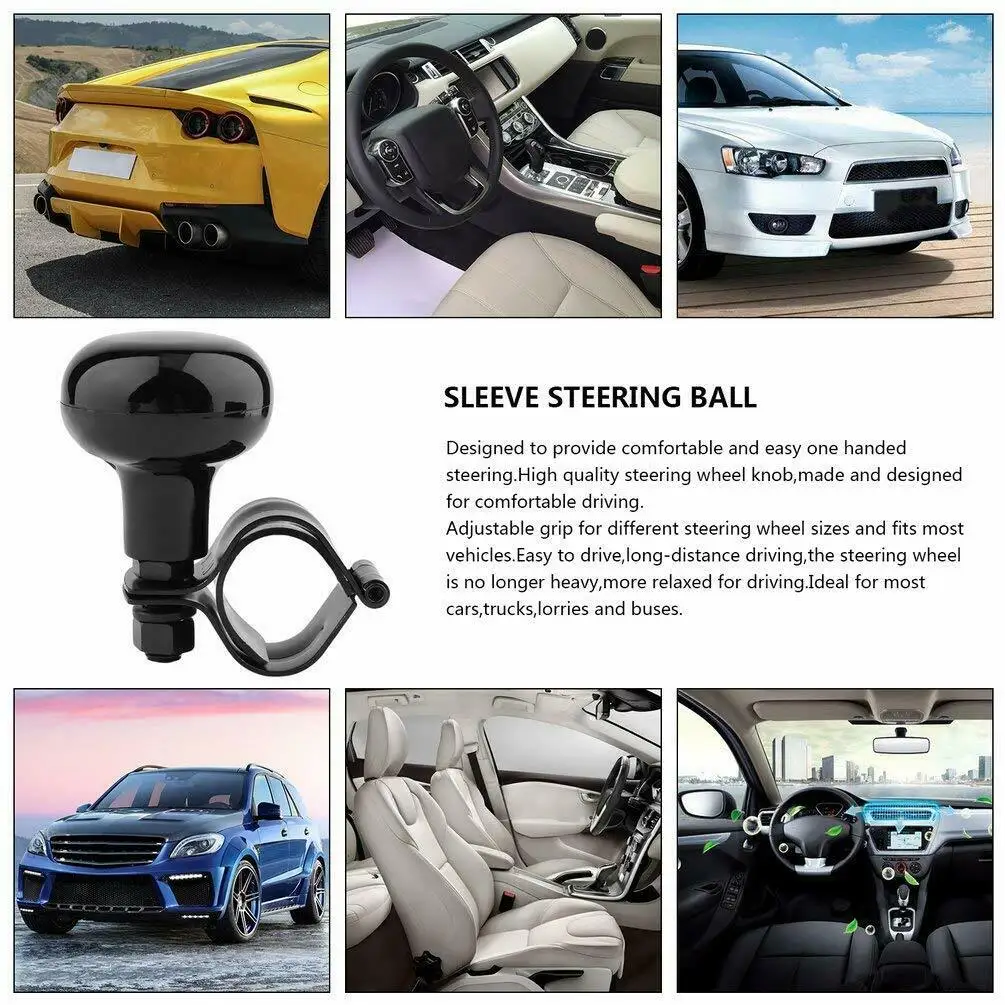 Universal Car Truck Steering Wheel Aid Handle Assister Spinner Knob Ball ABS