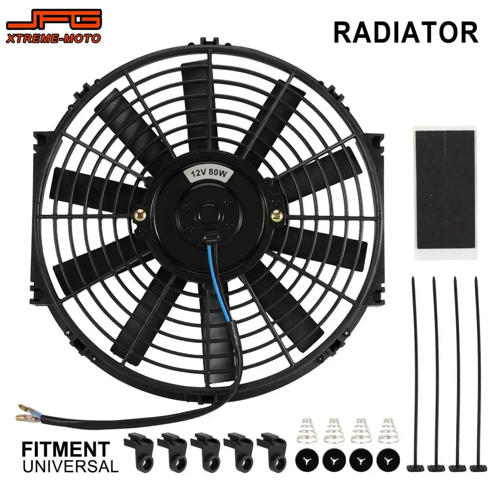 Universal Motorcycles Accessories Electric Radiator Intercooler Slim Fan Engine Cooling System Parts For KTM YAMAHA HONDA SURRON