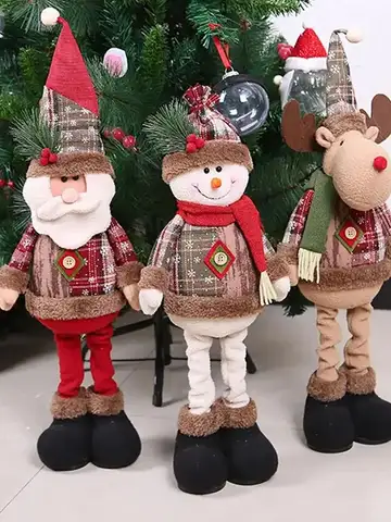 Christmas Santa Doll Merry Christmas Decorations For Home 2024 Table Xmas Ornaments Navidad Natal Noel New Year Decor 2025 Gifts