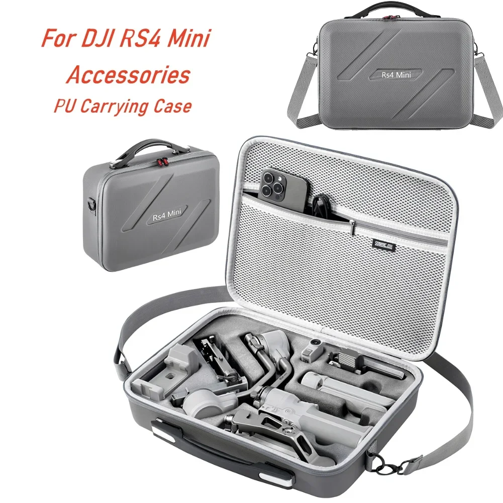 

Портативная сумка для хранения DJI RS4 Mini, чехол из искусственной кожи, брызгозащищенная защитная дорожная сумка, чехол для хранения, аксессуары для стабилизатора