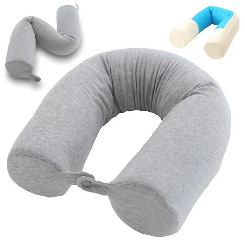 Travel Neck Cushion  Practical Comfortable Reusable  Airplane Travel Twist Memory Foam Headrest Pillow Daily Use