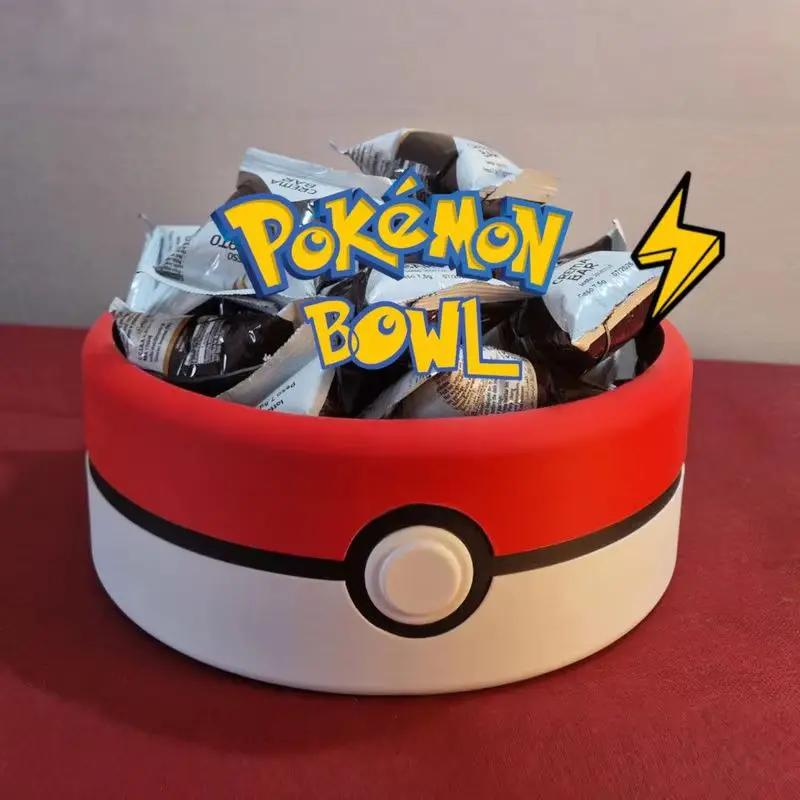 Hot Pokemon Poke Ball Snack Tray Desktop Storage Box Coffee Table Snack Remote Control Storage Box Decoration Gift Box view 6