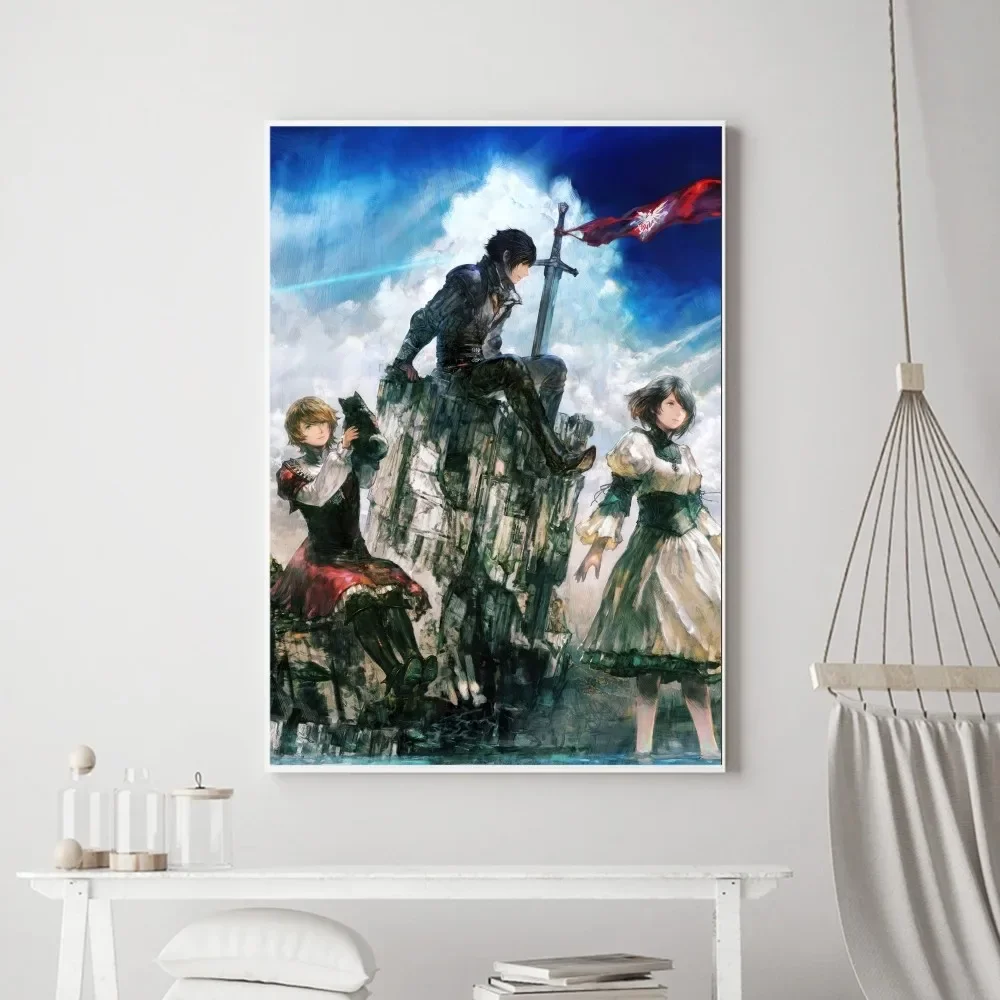 F-Final F-Fantasy 16 Rosfield Poster Vintage Prints Art Home Painting Bathroom Kitchen Bar Accessories Wall Sticker Large Size