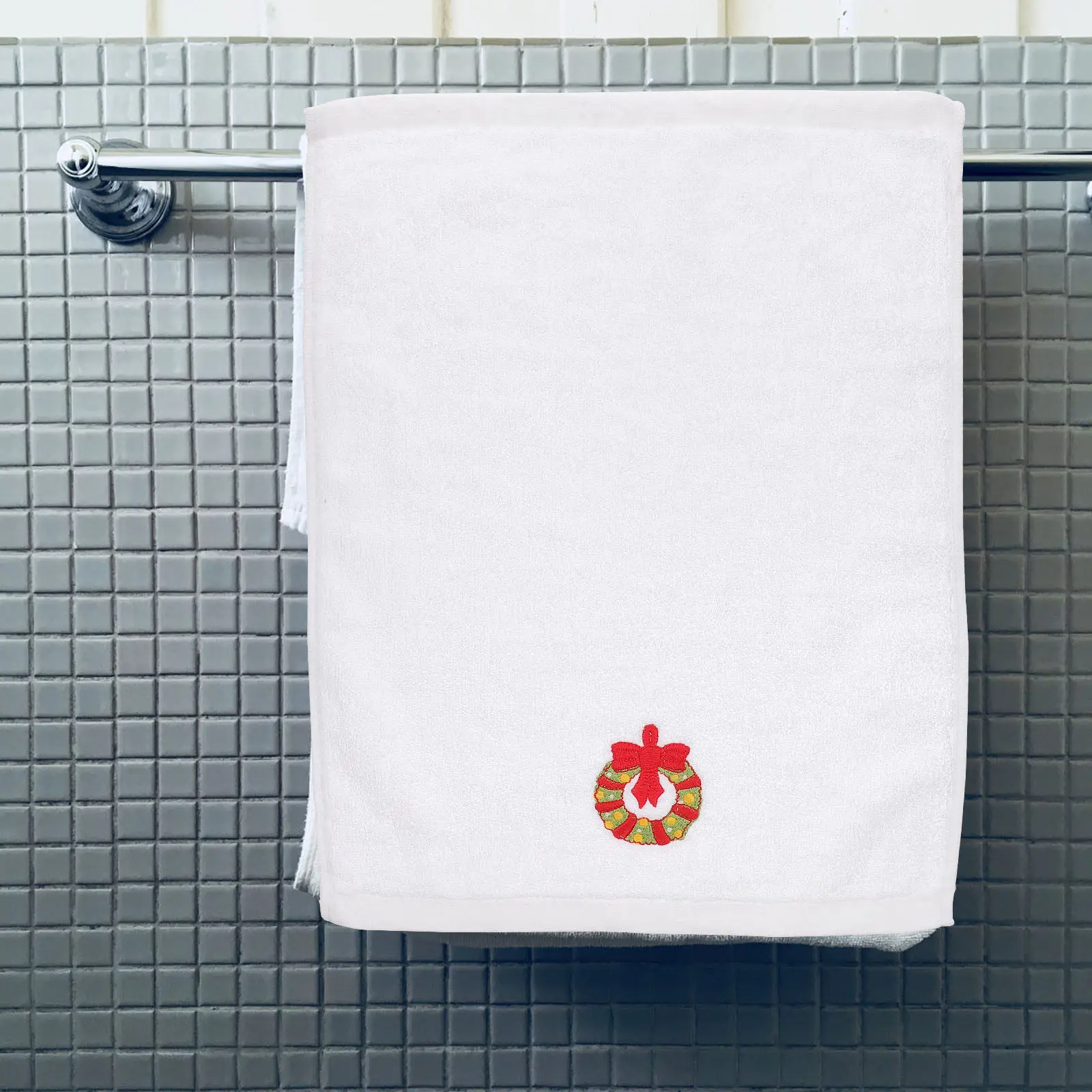 

6 шт. рождественских полотенец для лица из чистого хлопка, мягкие, впитывающие влагу, не раздражающие чувствительную кожу, простые в уходе, многофункциональные, для домашнего использования.