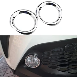 ABS Chrome Fog Light Ring for Toyota C-HR 2016 2017 2018 2019 CHR Bumper Lamp Surrounds Cover