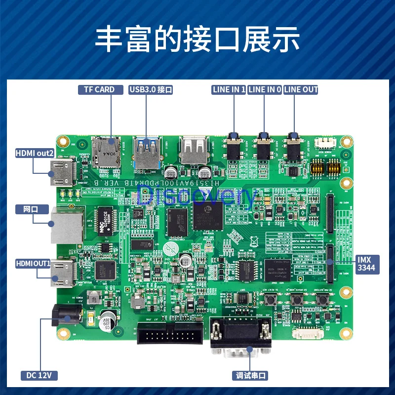 لوحة تطوير Hiss Hi3519A مدخل HDMI4K60FPS/مدخل المستشعر/مدخل HDMI