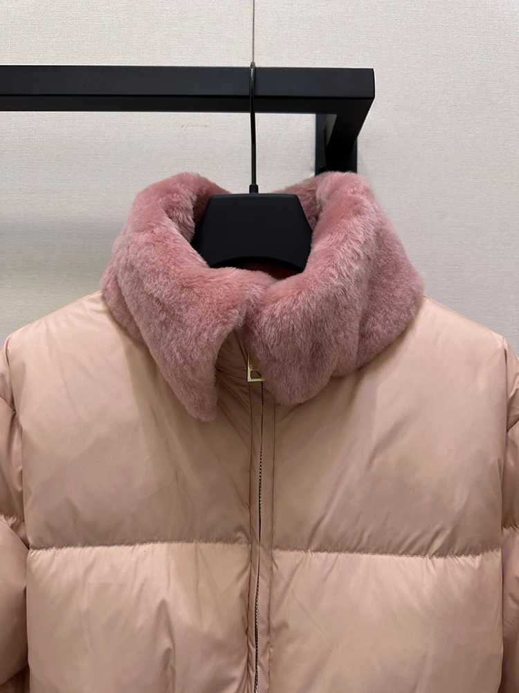 SVORYXIU شتاء نمط جديد يوميا عادية المرأة موضة الوردي نمط قصير الزراعة الذاتية Vintage100% القطن أسفل سترة #3