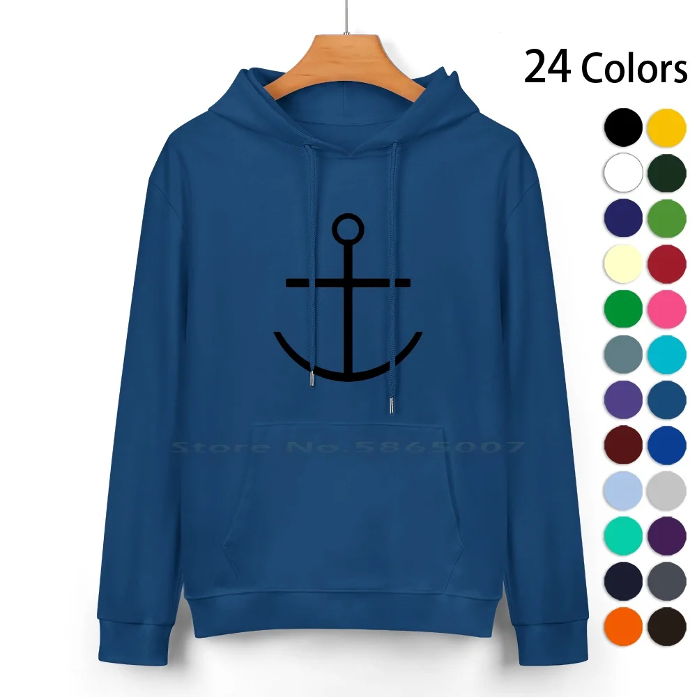 Captain Haddock Anchor Shirt Pure Cotton Hoodie Sweater 24 Colors Captain Haddock Anchor Sea Ocean Blistering Barnacles Navy