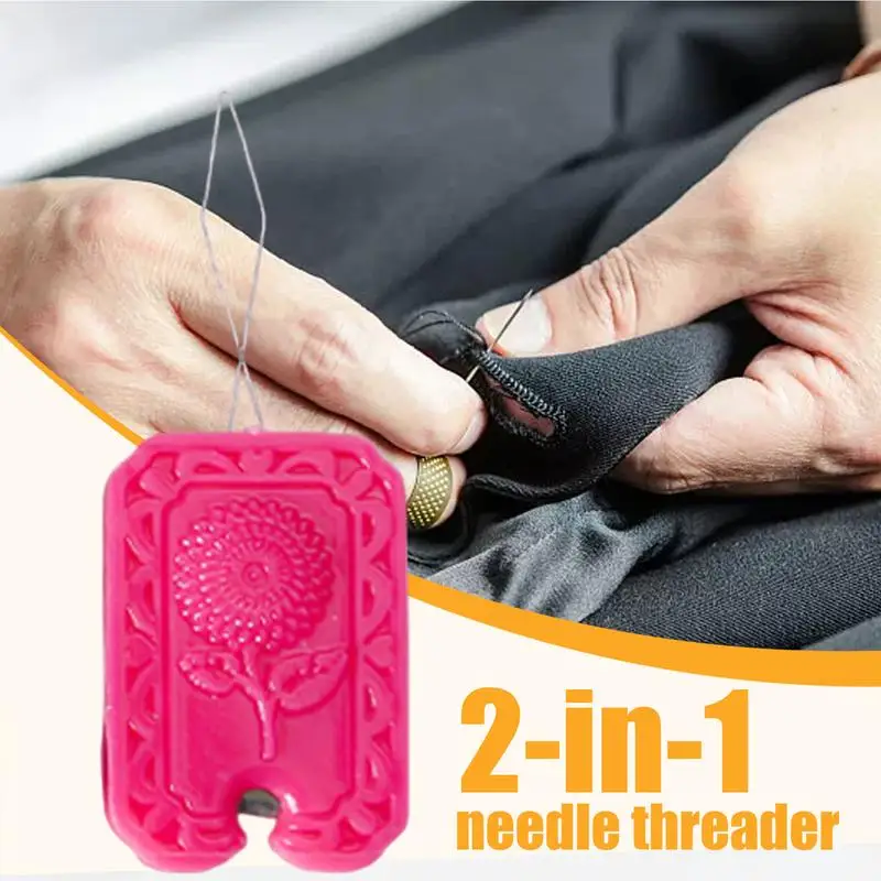 Enfileur de broderie pour la couture à la main avec fonction de fil à tronçonner, 10X