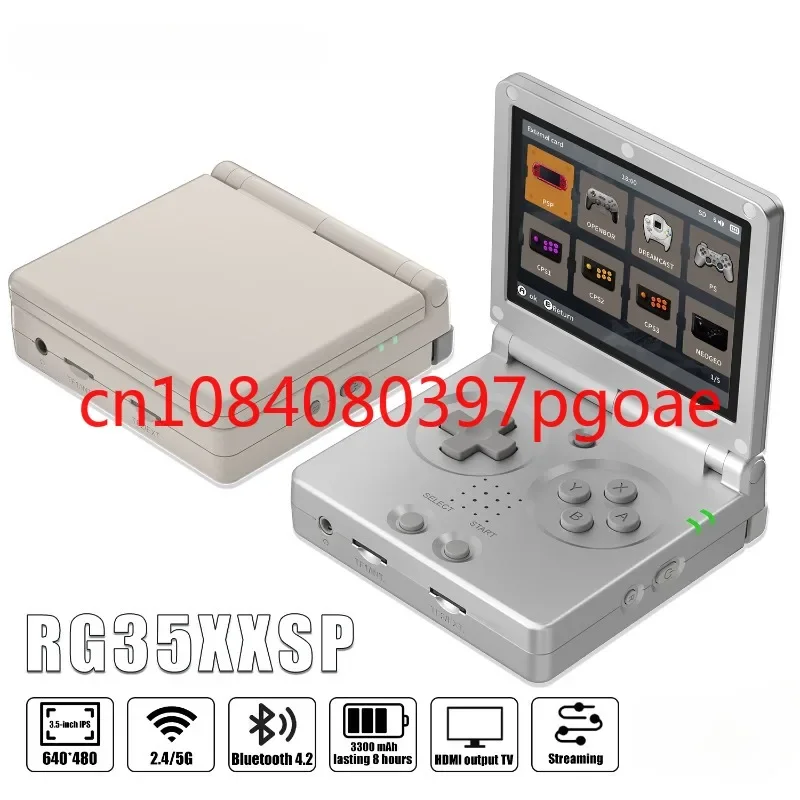 

Console de contrôle d'écran IPS RG35XXSP 3.5, système Linux, sortie TV compatible HDMI, 64 Go, 5500 jeux préinstallé