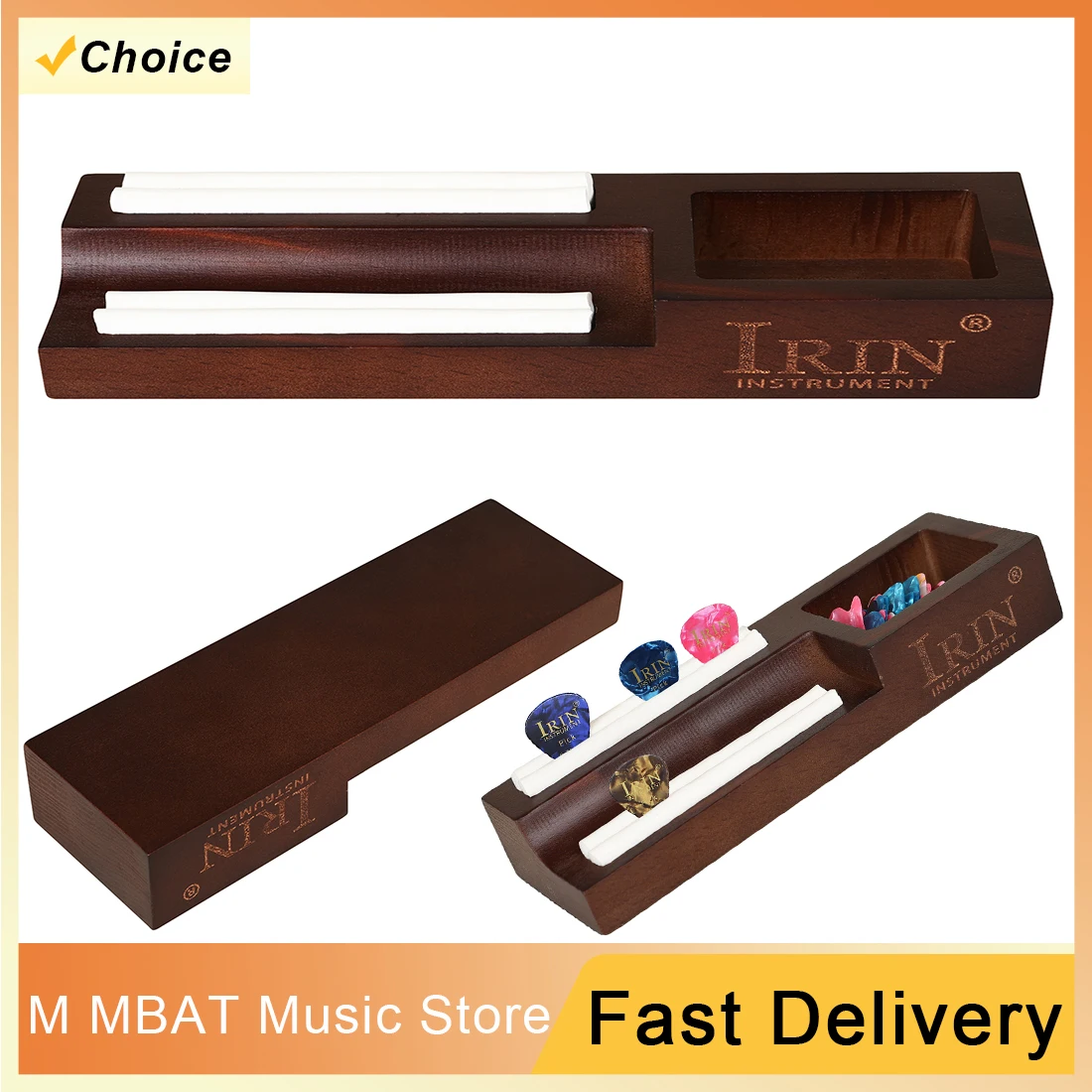 

Ящик для хранения медиаторов IRIN, дубовый цельнодеревянный ящик для хранения гитарных лопаток с двухрядным веслом, силиконовый слот для карт, детали гитары