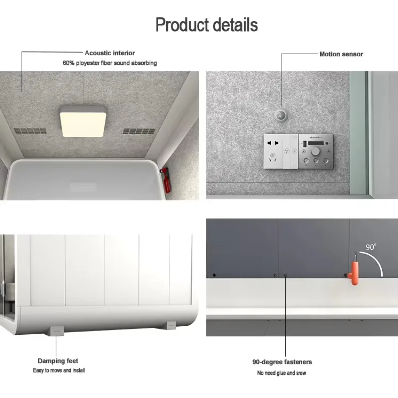 Priviate Sound Proof 22x18x23m Noise Induction Soundproof Office Sleeping Pods Adult Modern Sleeping Pod