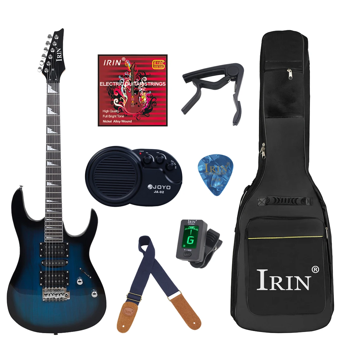 

IRIN 39 Inch Electric Guitar 6 Strings 24 Frets Professional Electric Guitar Set with Case Amplifier Tuner for Performance