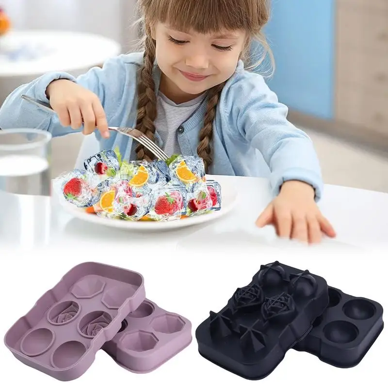 Silicone ice tray 6 grid ice tray mold with lid soft ice tray ice maker ice ball ice maker easy release ice tray ice maker