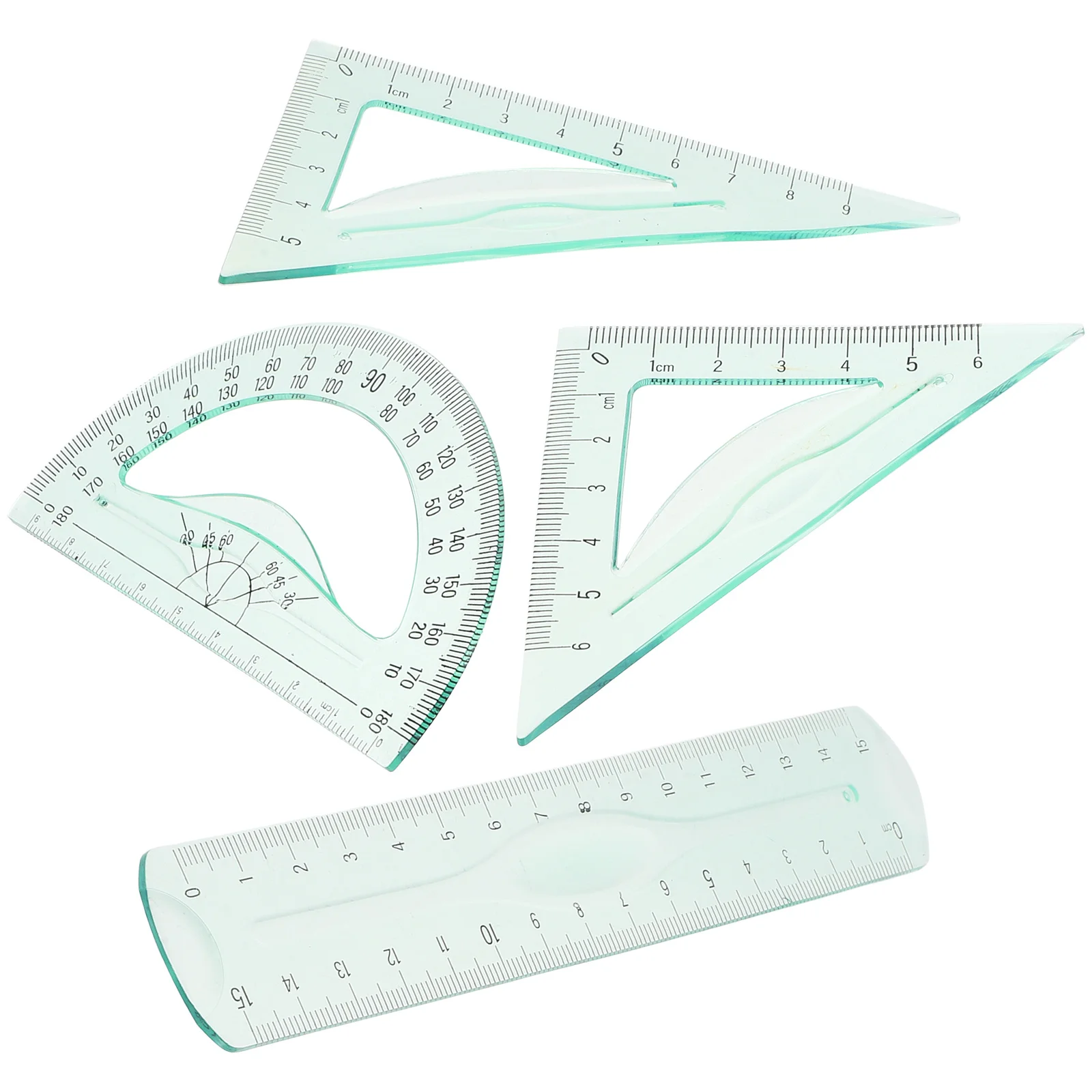 

1 Set Drawing Tool Set Professional Triangle Ruler Compact Measuring Ruler For School Office Math Geometry Students Stationery