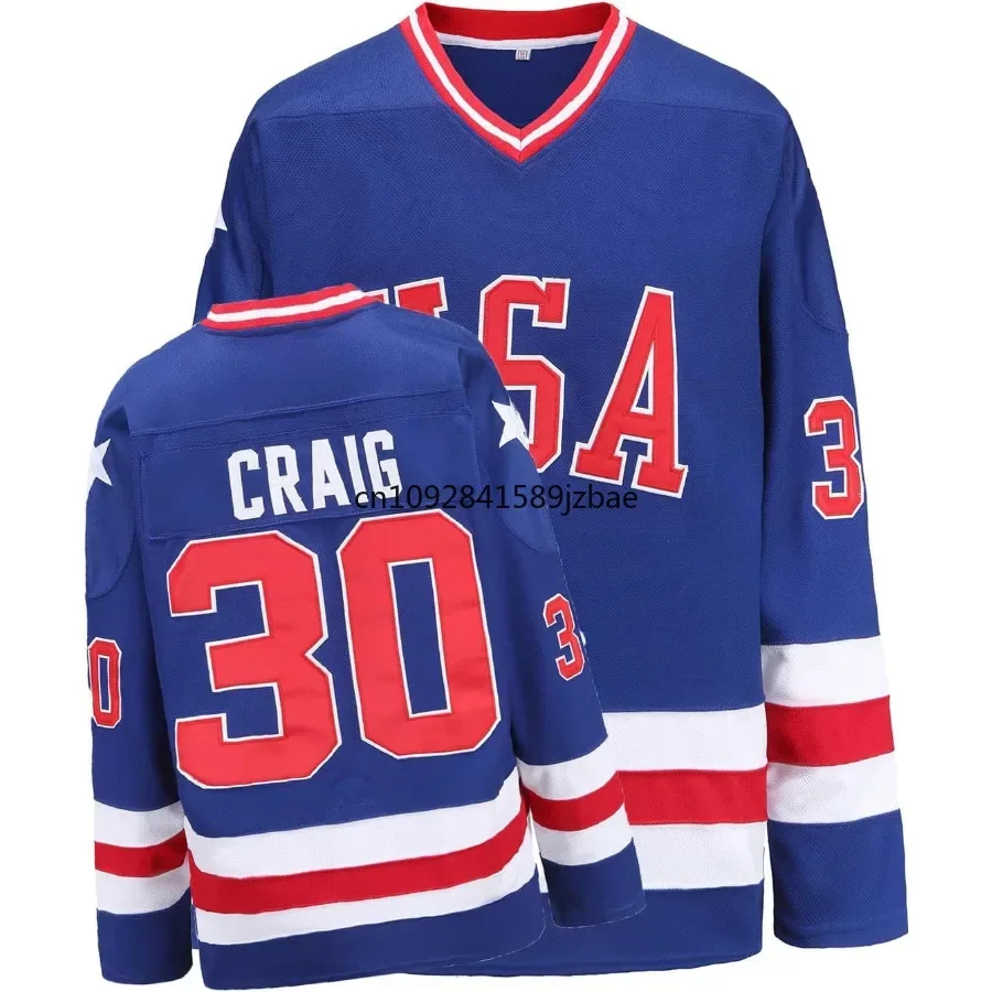 Jim Craig Jersey 1980 USA Ice Hockey 21 Mike Eruzione Jersey 17 Jack O'Callahan Jersey Movie Sport Sweater Us Mens Size S-XXXL