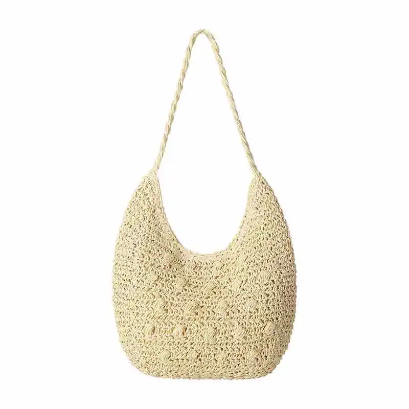 Bolso de hombro tejido KP09 para mujer, cartera Estival de vacaciones, monederos