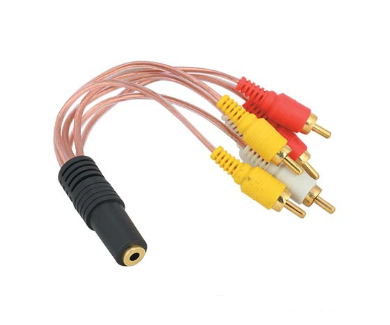 3.5 MM ST FEMALE/6 RCA MALE 5 + 1 CABLE