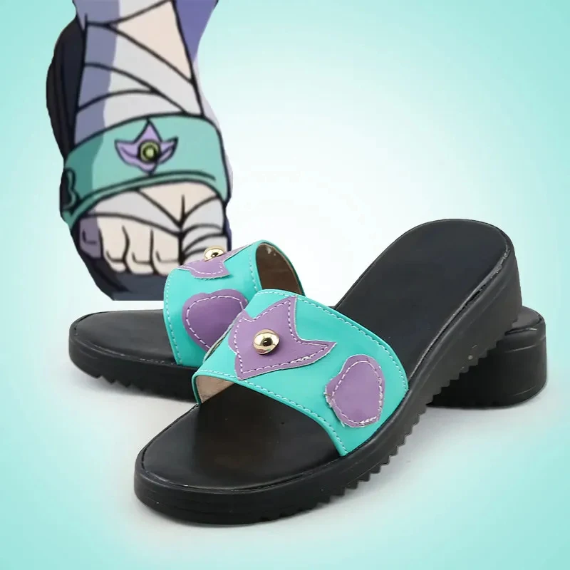 

A;3\v,7'd/Anime Game Cosplay Shoes JoJo's Bizarre Adventure Shinobu Kawajiri Boots Halloween Costume Accessories Pc;4'b,7'm\1/
