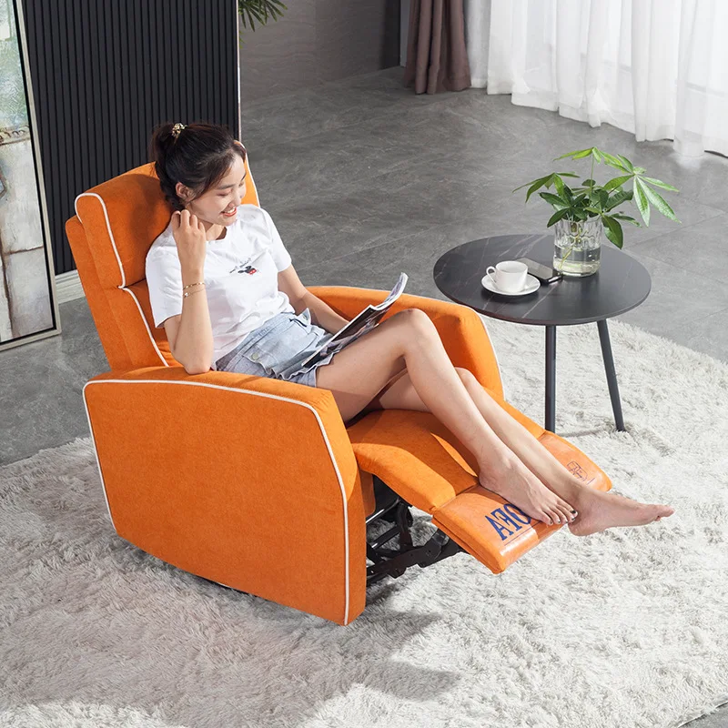 First-class multi-function cabin electric sofa nail lounge chair lazyman chair can lie down rockable single cloth sofa