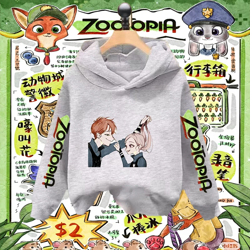 

Disney Zootopia Judy And Nick Wilde Childrens Hooded Sweatshirt Sister Matching Outfit Gift For Girls Boys Kids