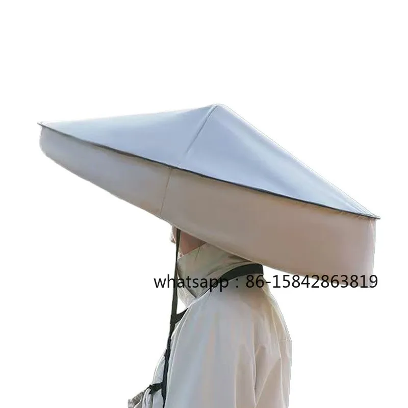 Suspension Hat, Outdoor Desert Hiking, Sun Protection, Sun Shading, Free Hands, Rain and Rain, Folding, Headband Umbrella.