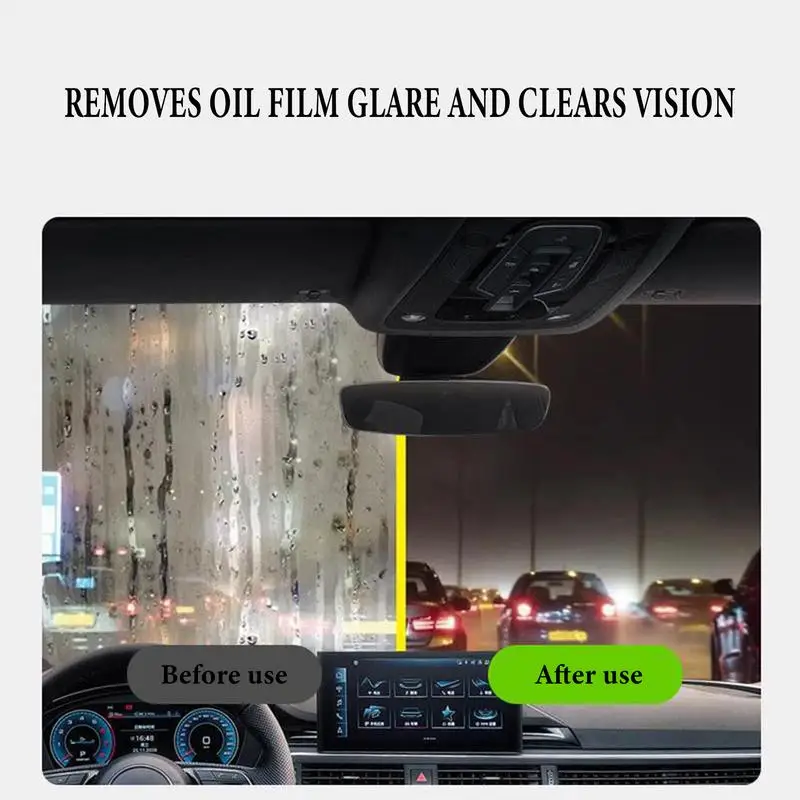 Car Glass Cleaning Brush Cleaning Brush Oil Film Glass Remover Brush Cleaning Board Hydrophobic Anti-Rain Fog Glass Coating For