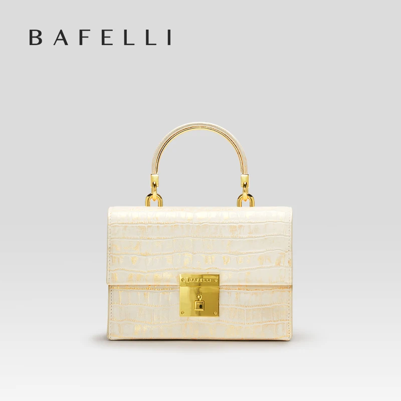 Bafelli Handbag Gold Leather 3