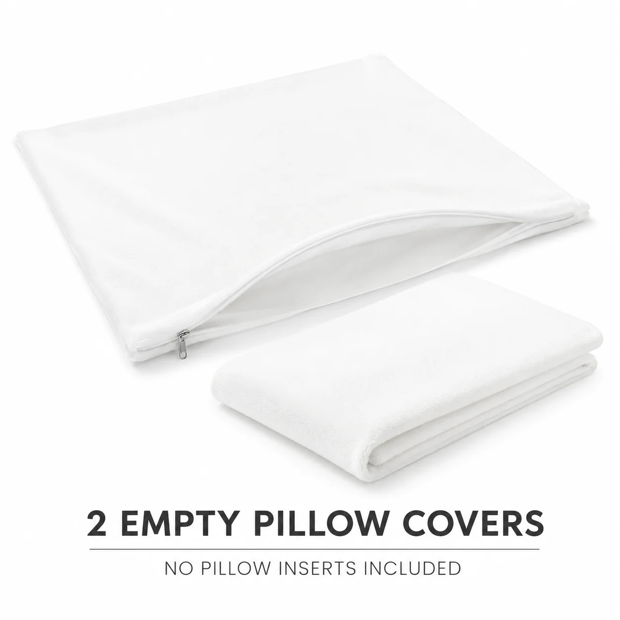 2/4PCS 45x45cm White Short Plush Sublimation Pillow Covers Only, Blank Heat Transfer Cases with Hidden Edge Zipper, No Inserts
