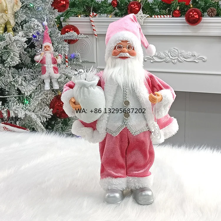 

24 Inch Christmas Party Santa Claus Mascot Decoration Father Christmas Doll Gift for Adult and Kids