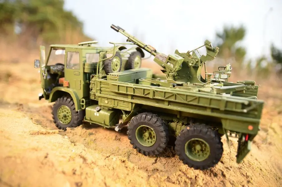 1:25 Scale Polish Star266 Truck & ZU-23-2 Anti-aircraft Autocannon Paper Model Kit Handmade Toy Puzzles