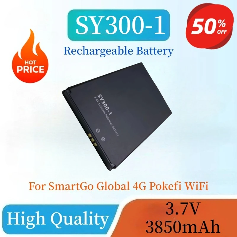

SY300-1 SG-PWF39 New High Quality Replaceable Lithium Polymer Battery 3.8V 3850mAh For SmartGo Global 4G Pokefi WiFi