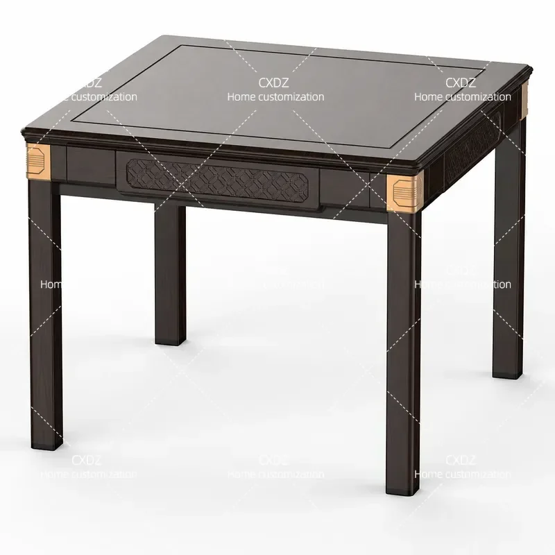 Electric Automatic Mahjong Table Folding Dining Table Dual Purpose Silent Rotor Push Free Oblique Mouth Design Home