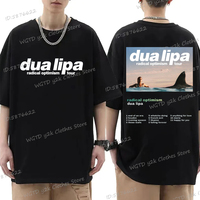 D-Dua Lipa Radical Optimism Tour 2025 T-shirts Men Women Fan Gift Streetwear Fashion Radical Optimism Tour Short Sleeve Tops