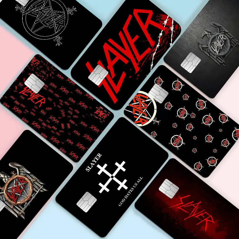 Heavy Metal Band Slayer Game Anime Sticker Film Skin Cover Case for Small Large No Chip Debit Credit Card Front Side