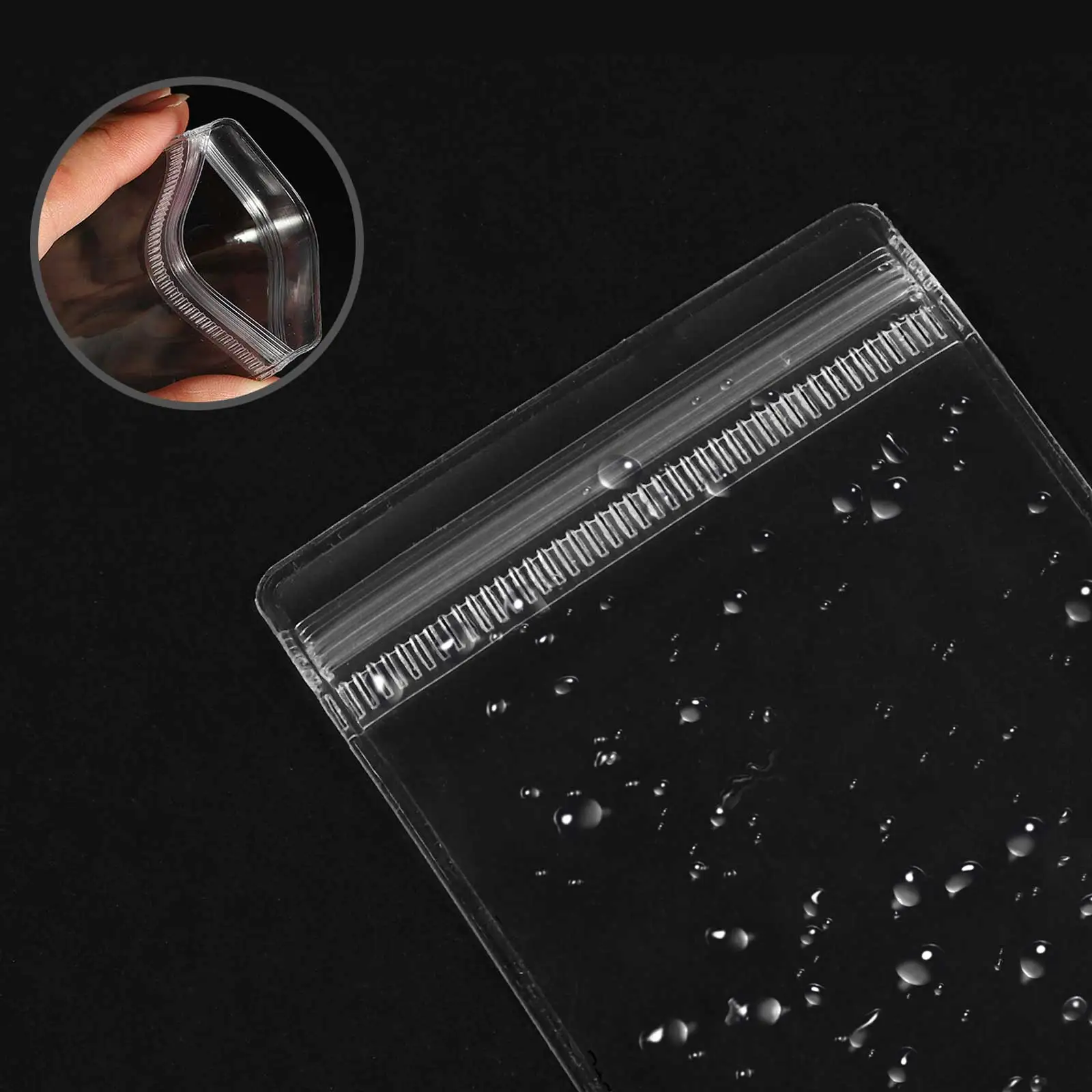 

1 set 1 Set Of Jewelry Storage Box Clear Waterproof Dustproof Zipper Bags For Rings Earrings Necklaces Bracelets Coins Buttons