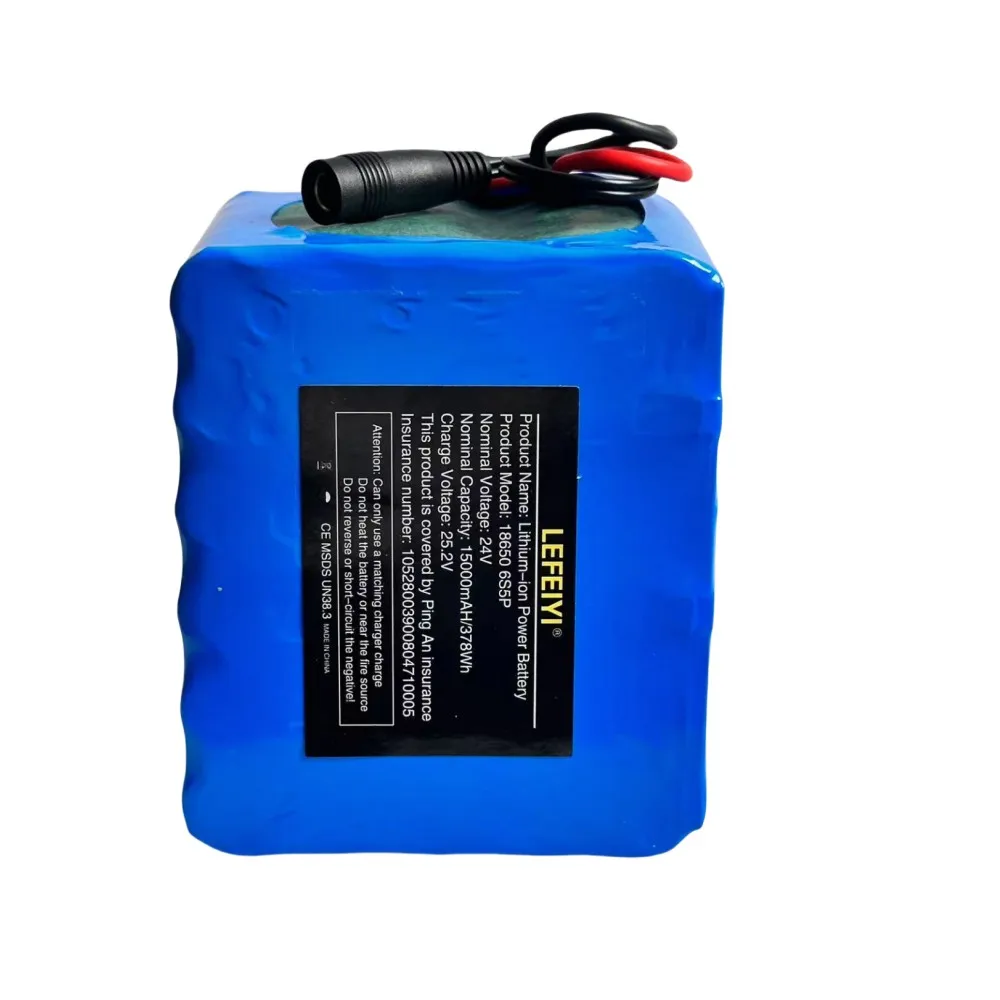 Battery 24V 6S 5P 15ah high power electric moped electric/motorcycle battery, 500W high power battery, BMS 25.2V