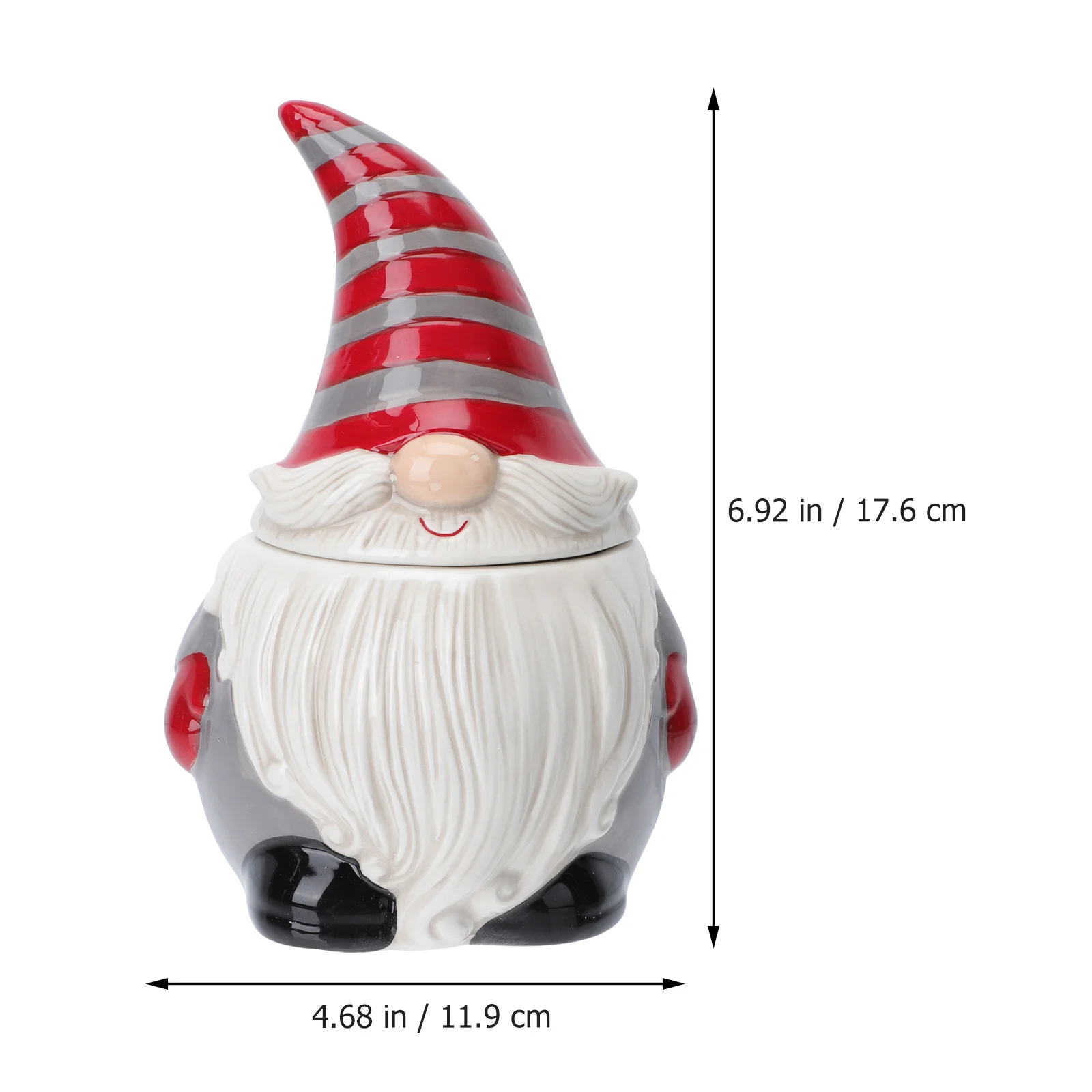 

Unique Santa Shaped Can Creative Ceramic Tea Tin High Temperature Forged Sturdy Quality Ideal Gift for Christmas and Daily Use