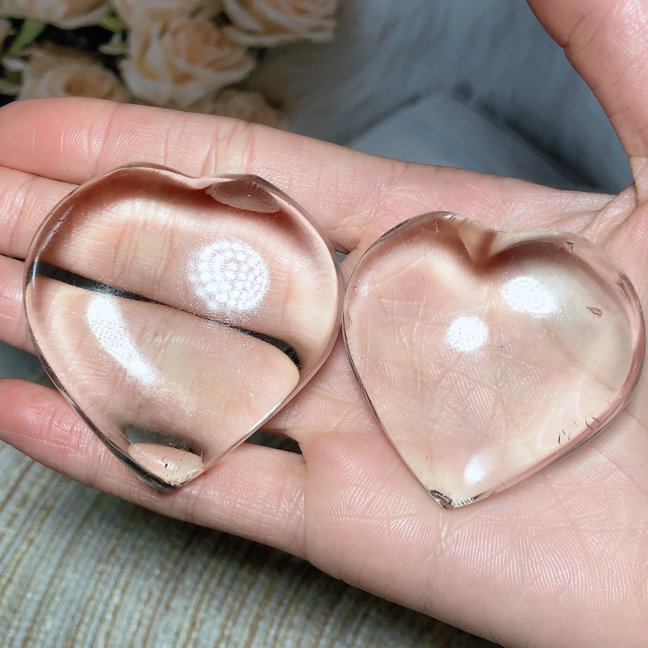 

Natural Crystals Clear Quartz Heart Healing Gemstones Gift Jewelry High Quality Energy Ore Carving Home Decroration