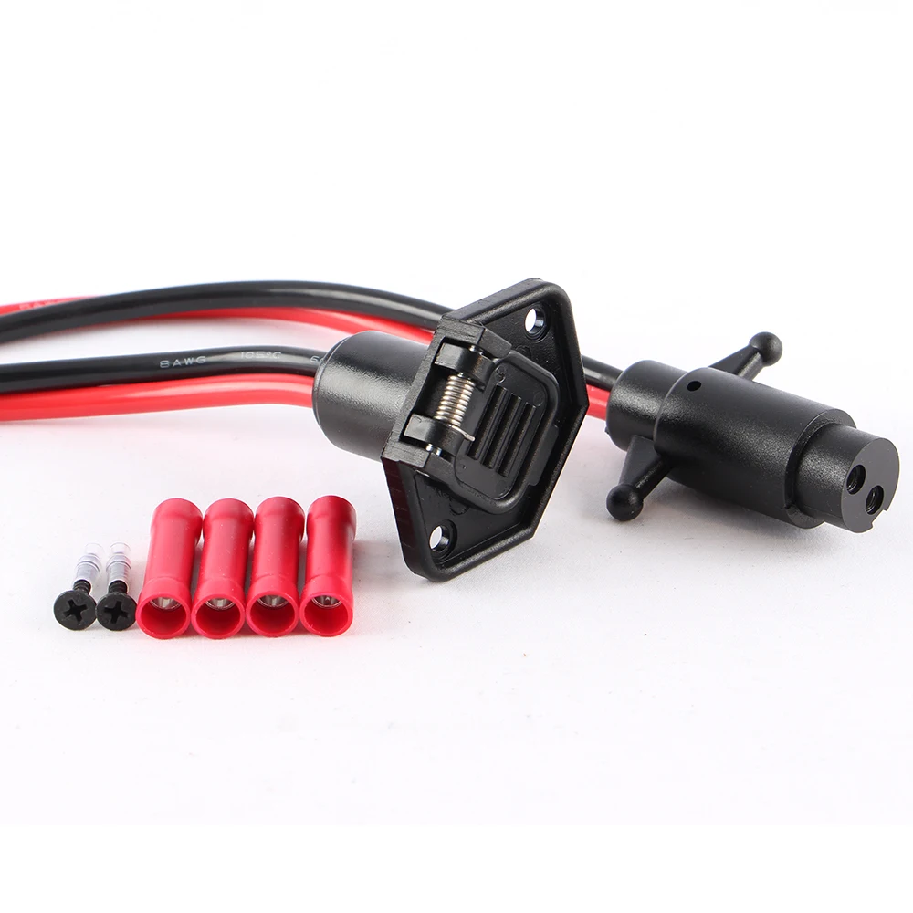 

8/10 AWG Trolling Motor Plug Socket, 12V-24V 8/10 Gauge 2 Wire/Conductor Quick Connector for Minn Kota Motors